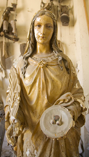 Saint of the blind and others who have fecalopia!  (Can't see for shit!)